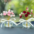 Elegant Crystal Rose Car Decor