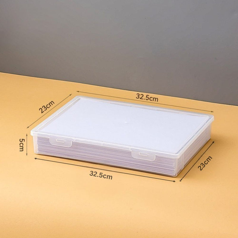 A4 Clear File Storage Box