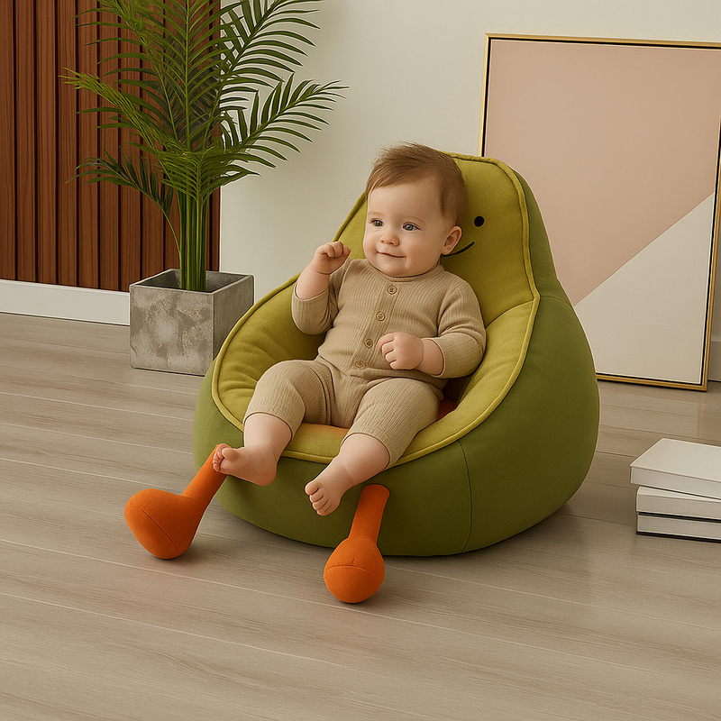 Cartoon Avocado Kid’s Lazy Sofa