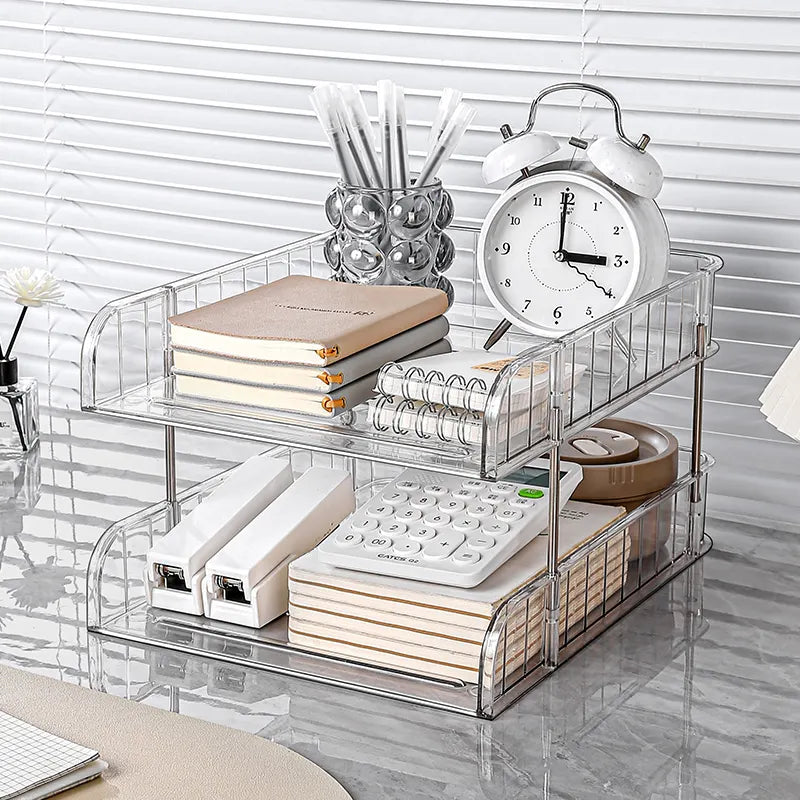 3 LAYERS Smart Acrylic Desk Organizer Rack