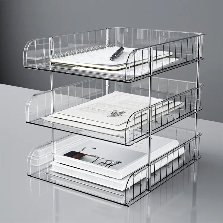 3 LAYERS Smart Acrylic Desk Organizer Rack