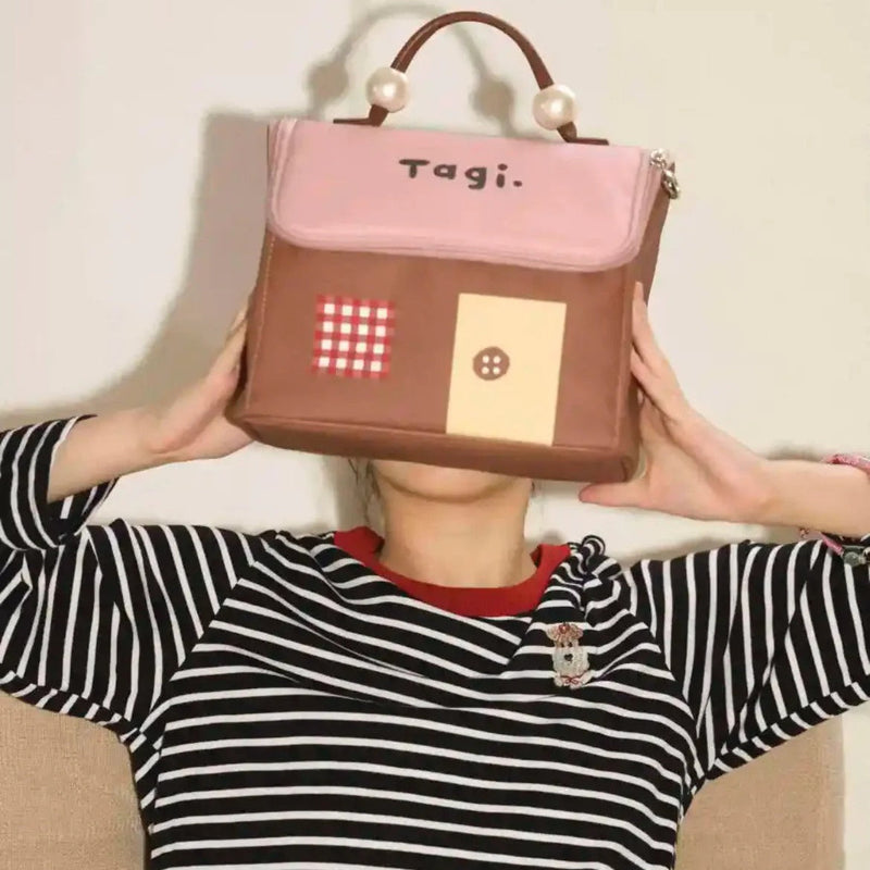 Cute Little House Design Make up Bag