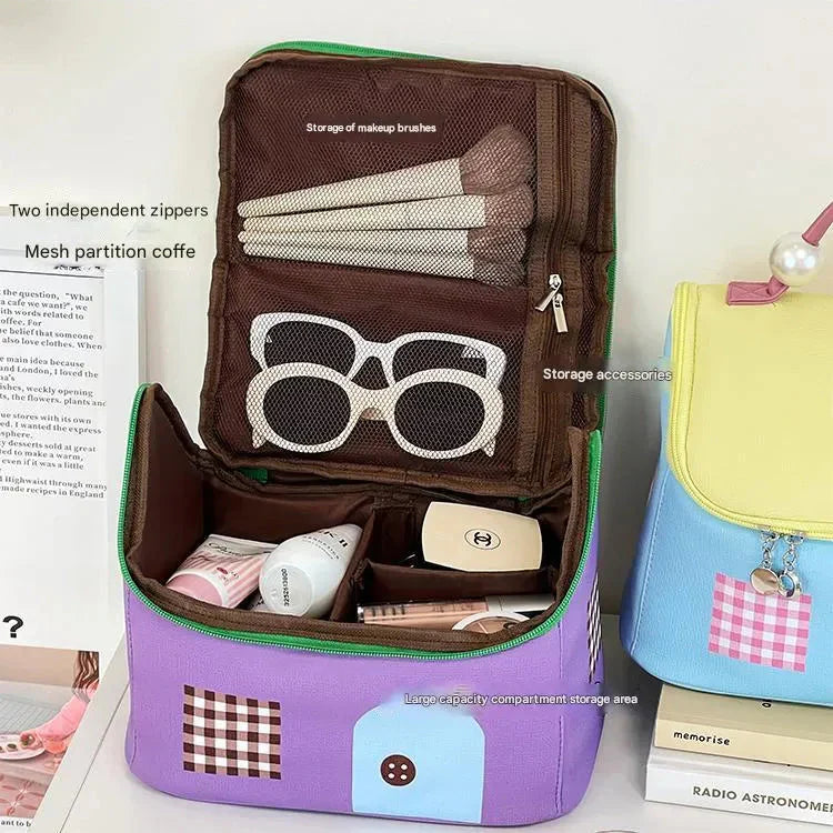 Cute Little House Design Make up Bag