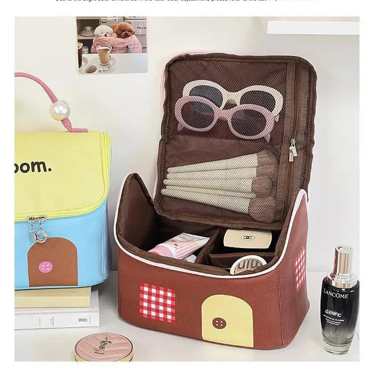 Cute Little House Design Make up Bag
