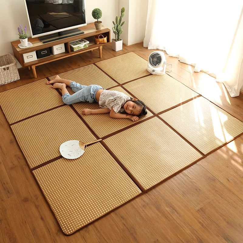 Foldable Multi-Use Rattan Comfort Mat