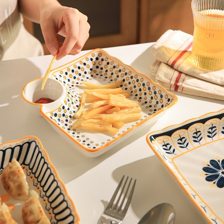 Dip & Serve Ceramic Snack Platter