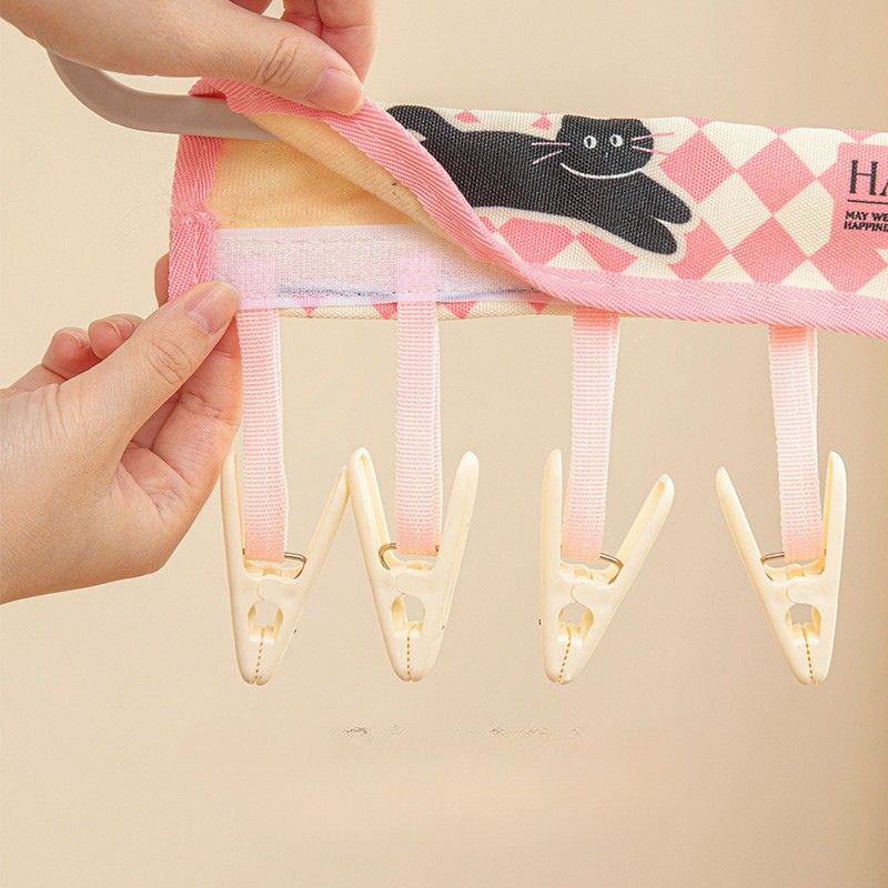 Portable Velcro Clip Clothes Hanger